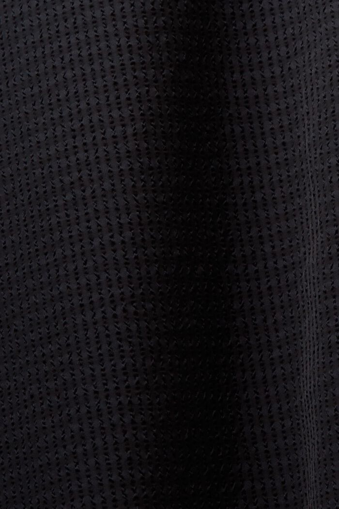 Strukturiertes Langarmhemd, BLACK, detail image number 4