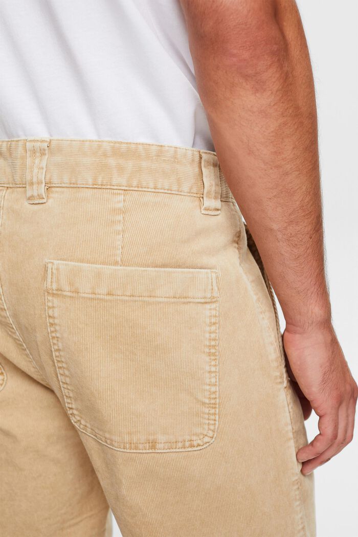 Pantalon en velours côtelé de coupe Straight Fit, SAND, detail image number 4