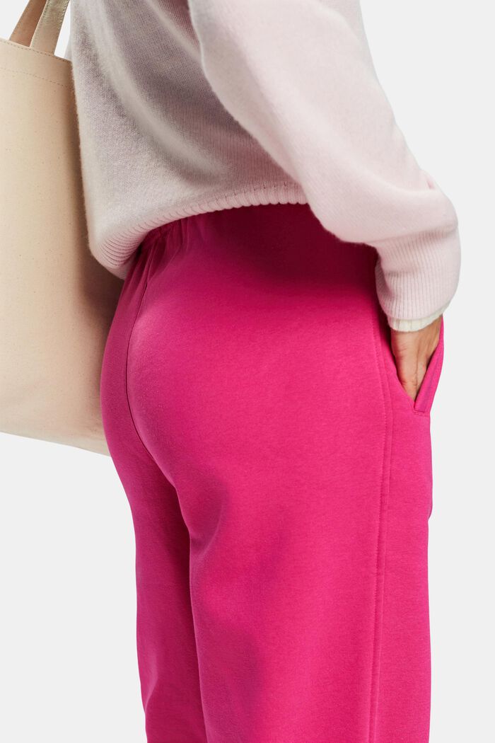 Pantalon de jogging unisexe en maille polaire de coton orné d’un logo, PINK FUCHSIA, detail image number 2