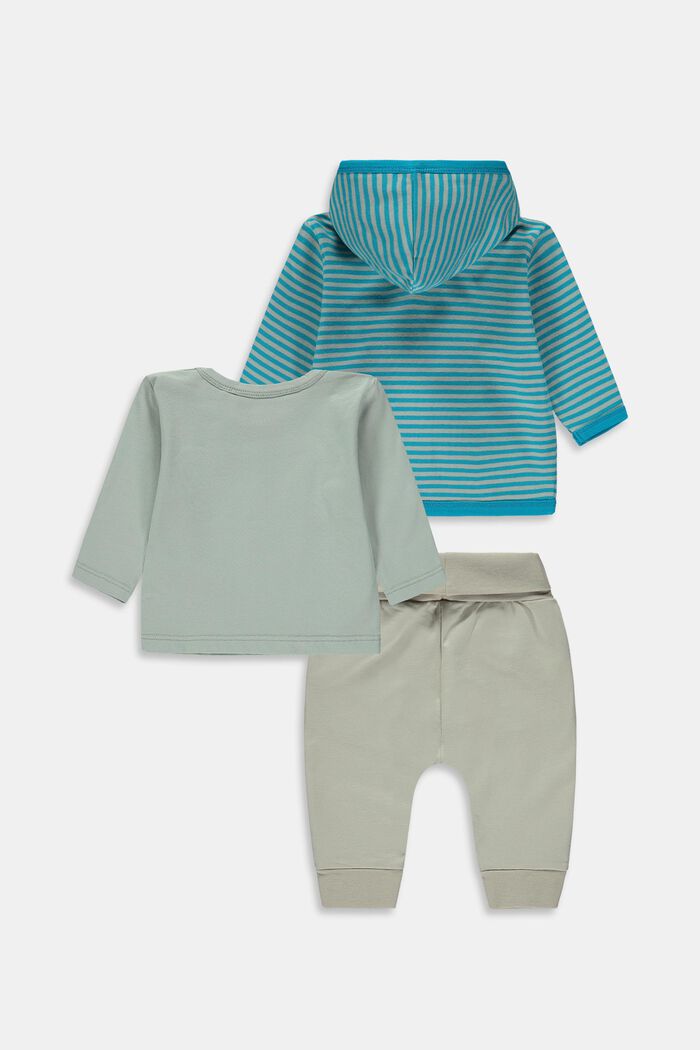 Lot mixte : cardigan, t-shirt à manches longues et pantalon, AQUA GREEN, detail image number 1