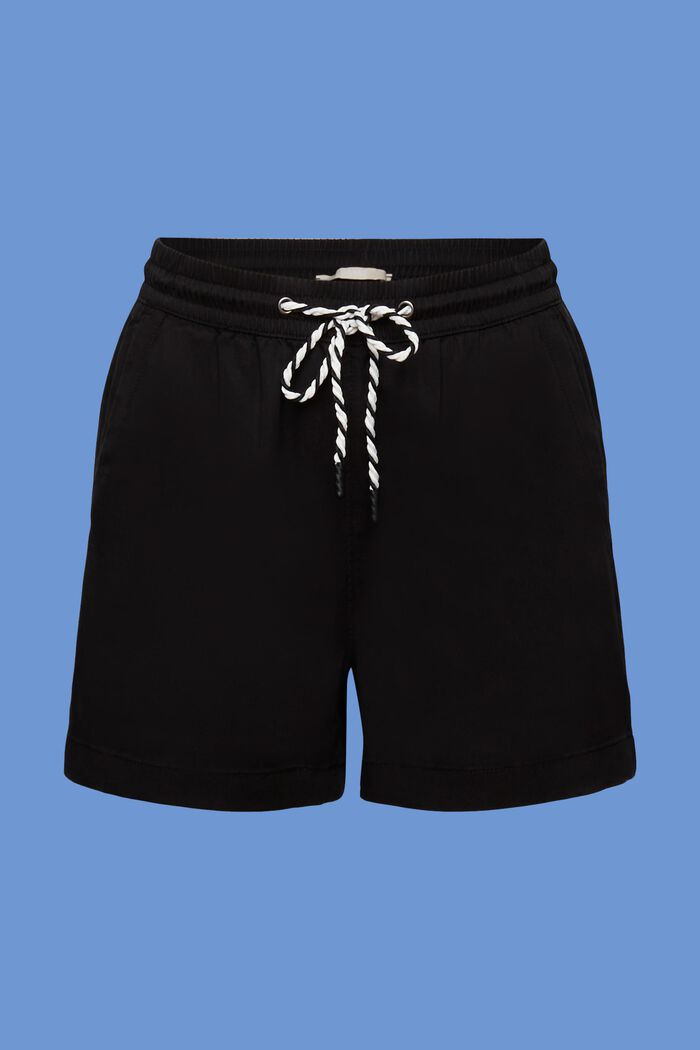 Pull-on-Shorts mit Tunnelzug auf Taillenhöhe, BLACK, detail image number 7
