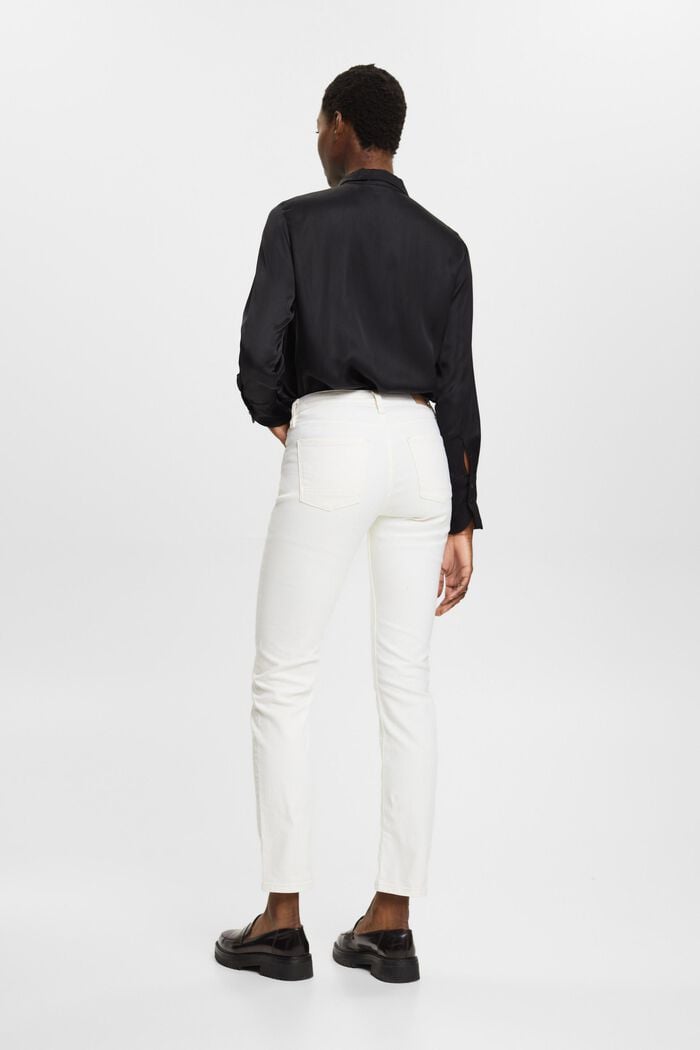 Mid-Rise-Jeans mit geradem Bein, OFF WHITE, detail image number 3