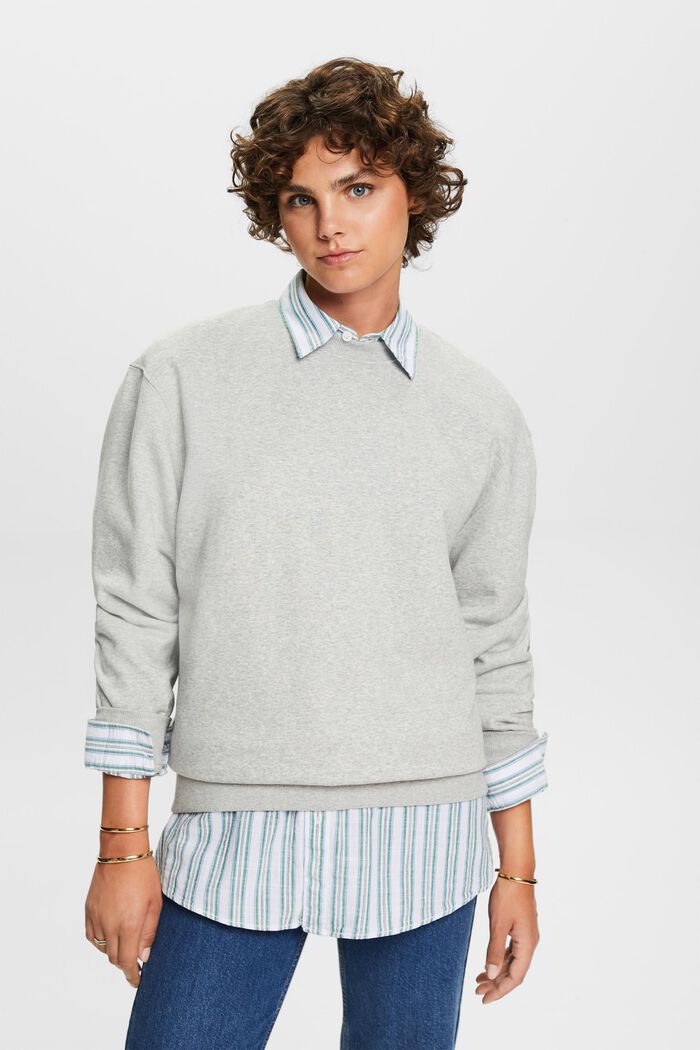 Sweatshirt aus Baumwollmix, LIGHT GREY, detail image number 0