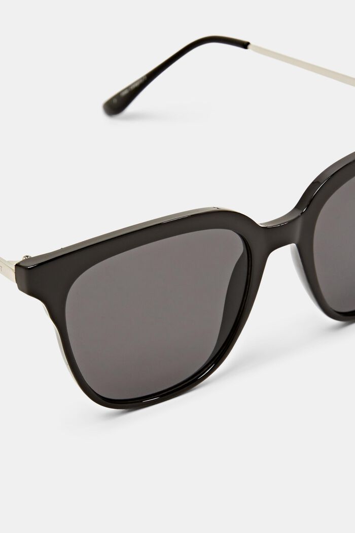 Sonnenbrille mit eckiger Fassung, BLACK, detail image number 1