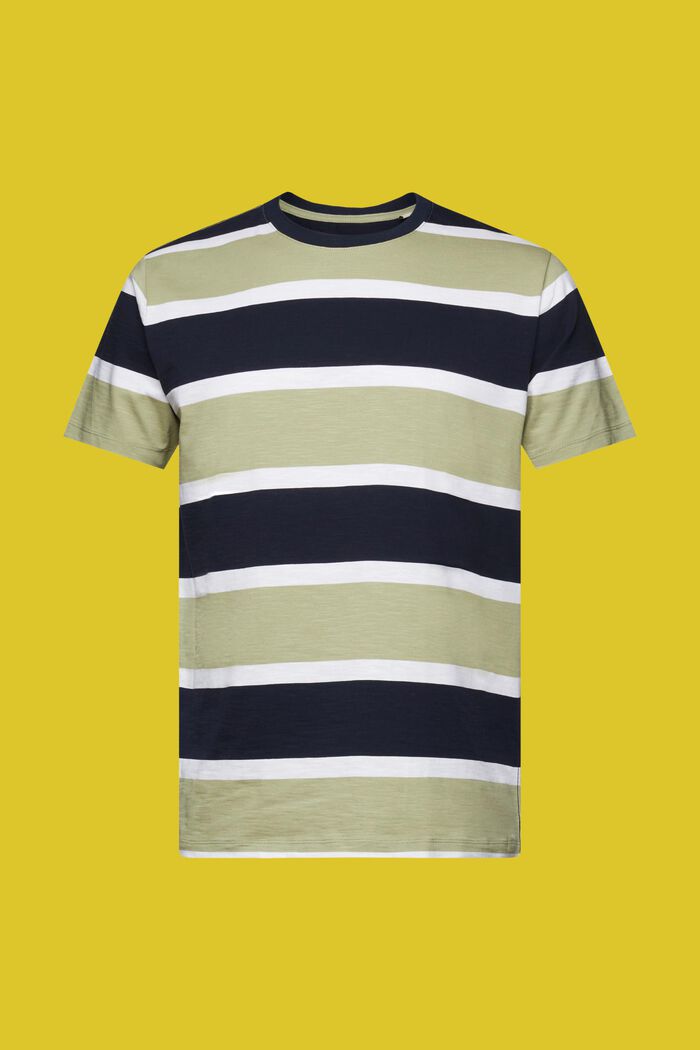 Gestreiftes Jersey T-Shirt, 100 % Baumwolle, LIGHT GREEN, detail image number 6