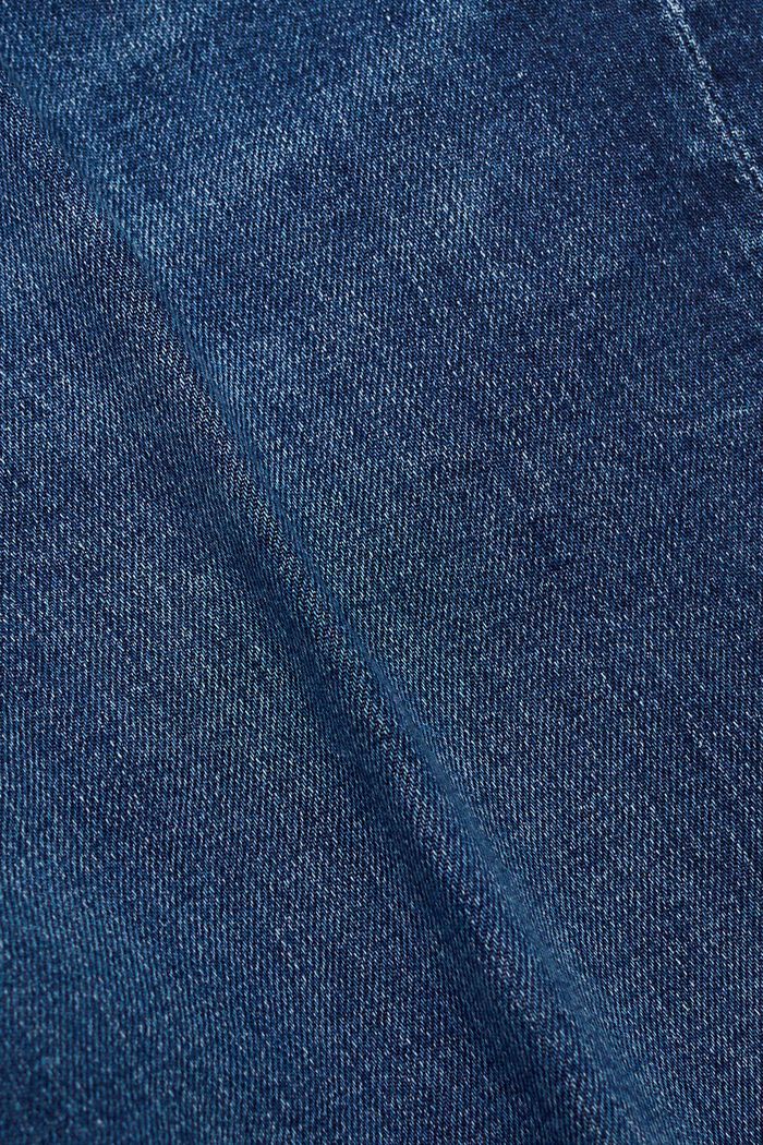 Short en jean droit à taille mi-haute, BLUE DARK WASHED, detail image number 6