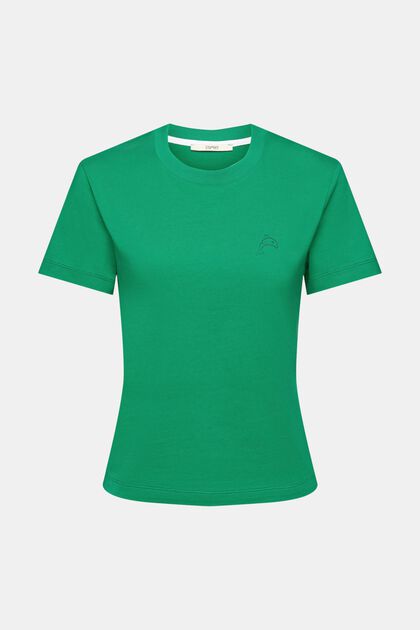 Baumwoll-T-Shirt mit Delfinprint