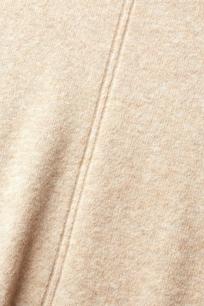 À teneur en laine : le pull-over duveteux à col droit, SAND, detail image number 1
