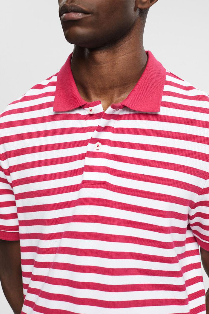 Polo rayé coupe Slim Fit, DARK PINK, detail image number 2