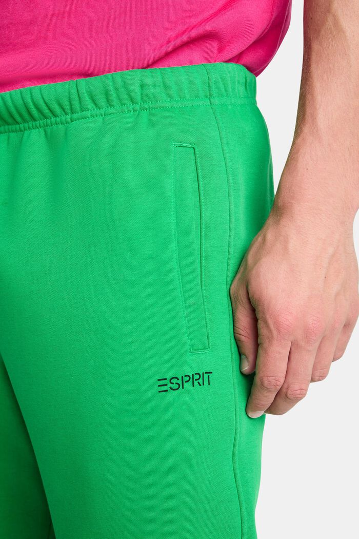 Pantalon de jogging en coton molletonné orné d’un logo, GREEN, detail image number 2