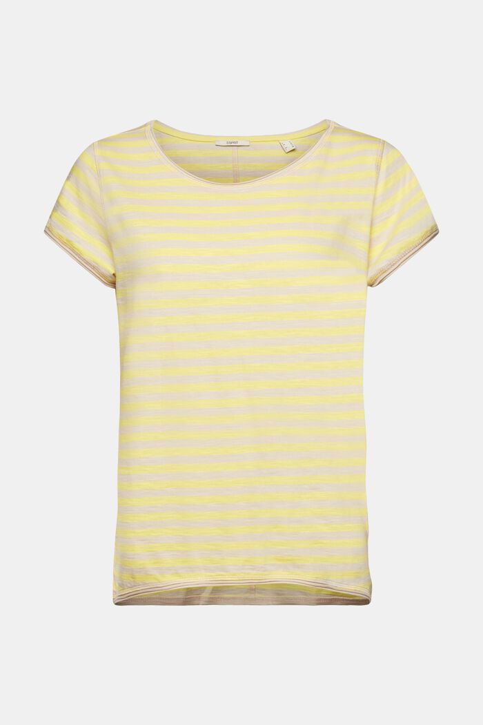 Streifen-T-Shirt mit Rollkanten, LIGHT TAUPE, detail image number 6