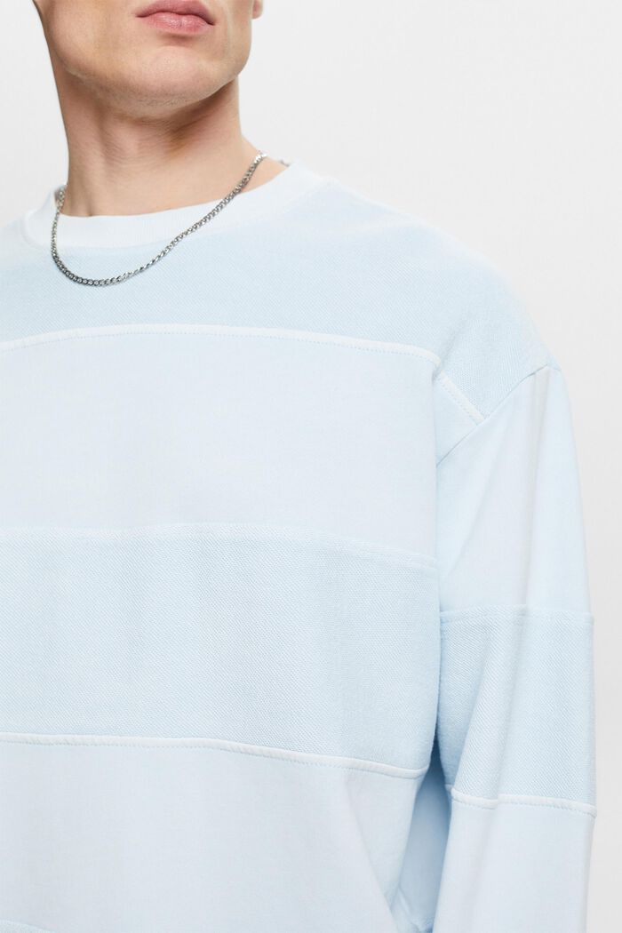 Strukturiertes Sweatshirt aus Bio-Baumwolle, LIGHT BLUE, detail image number 3
