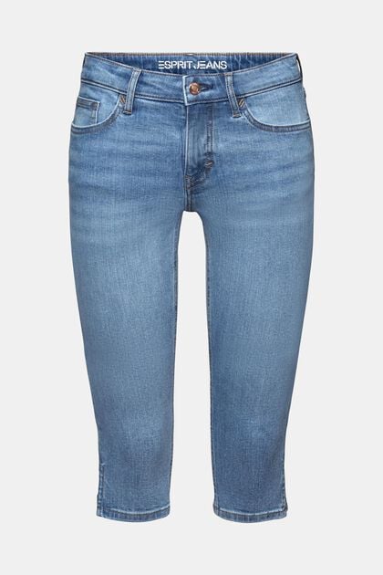 Capri-Jeans mit mittelhohem Bund