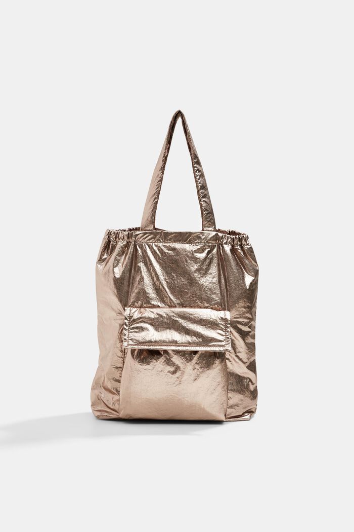 En matière recyclée : le sac au look métallisé, GOLD, overview