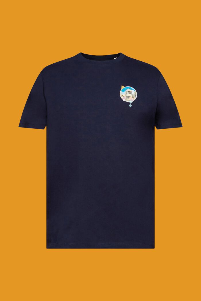 T-shirt de coupe Slim Fit orné d’un petit imprimé sur la poitrine, NAVY, detail image number 6