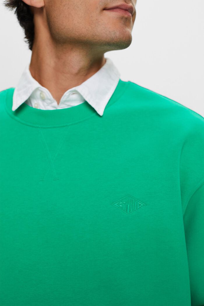 Sweatshirt mit Logostickerei, GREEN, detail image number 2