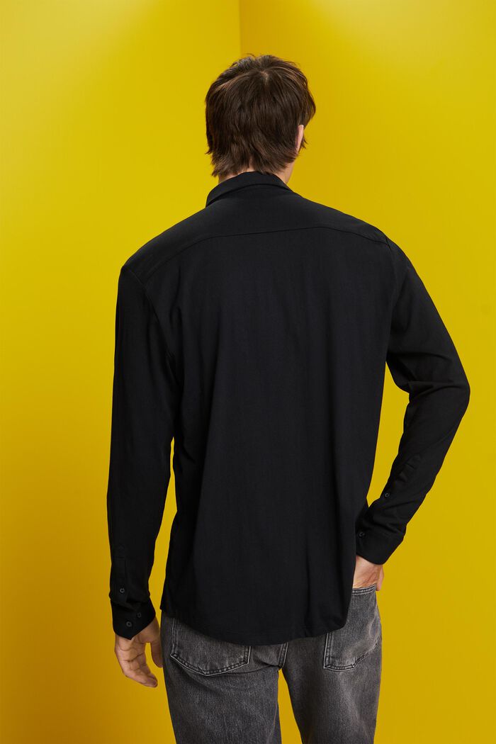 T-shirt à manches longues en jersey, 100 % coton, BLACK, detail image number 3
