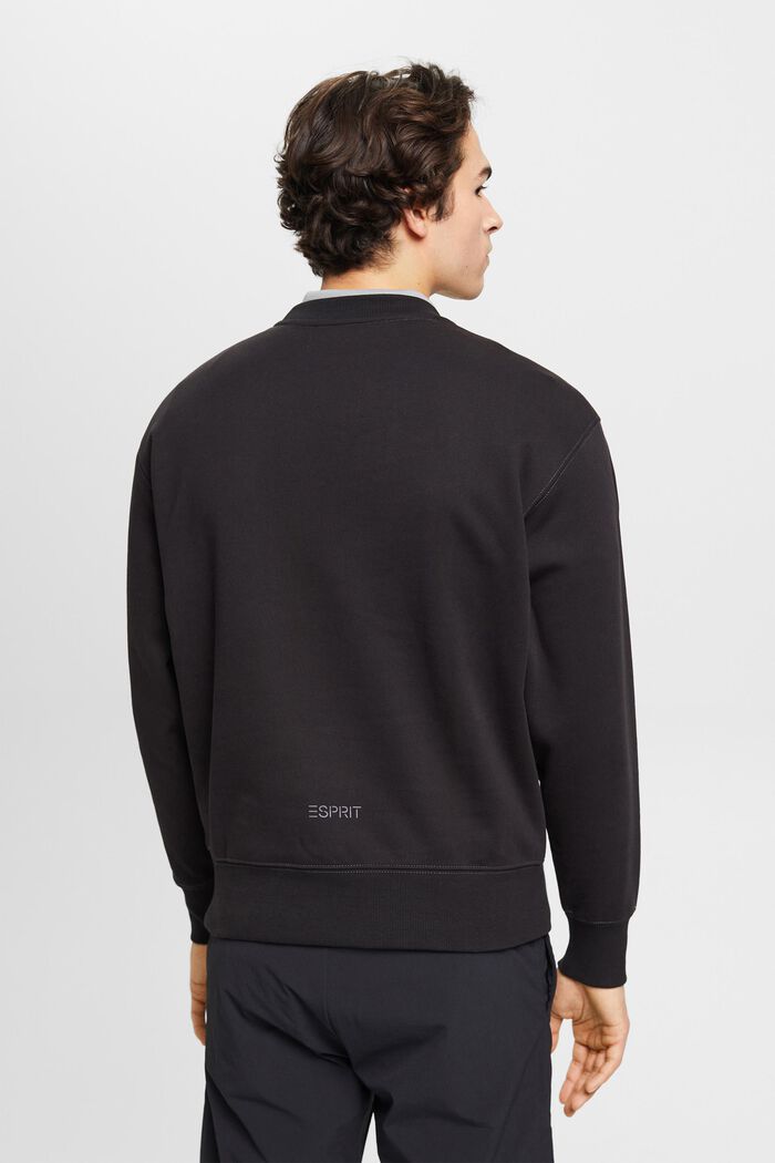 Sweatshirt mit kleinem Delfinprint, BLACK, detail image number 3