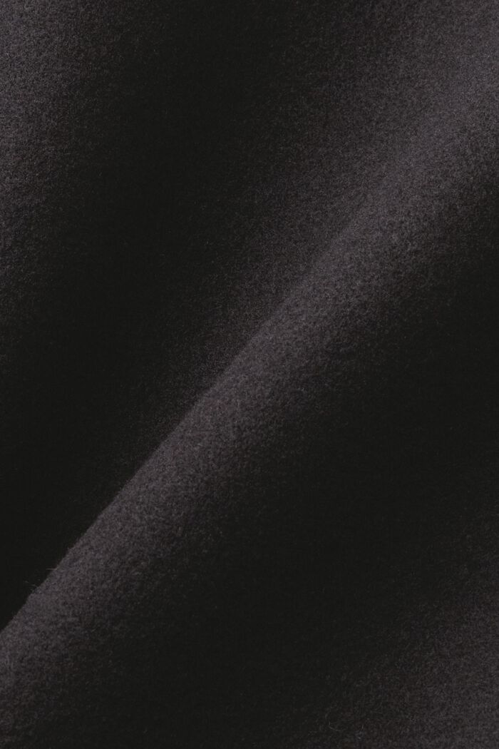 Manteau à capuche en matières mélangées, BLACK, detail image number 5