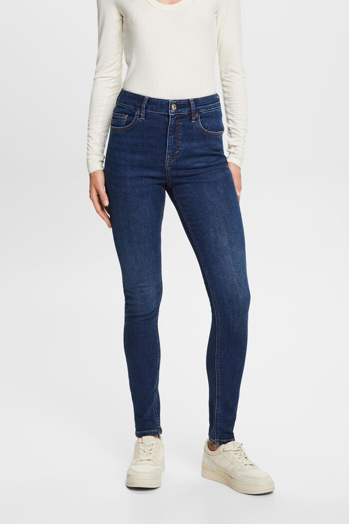 Jean coupe Skinny Fit taille haute, BLUE LIGHT WASHED, detail image number 0