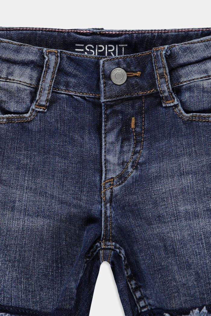 Short en jean à taille ajustable, BLUE MEDIUM WASHED, detail image number 2