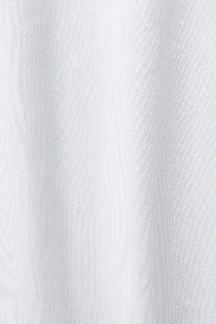 T-shirt à manches longues en jersey de coton, WHITE, detail image number 5