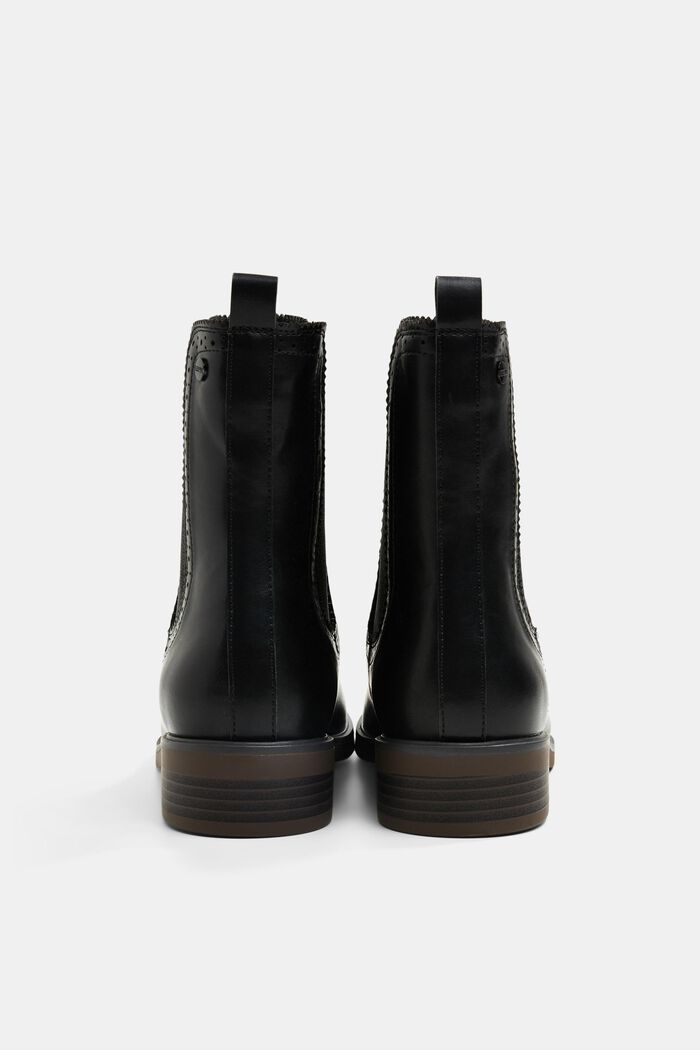 Chelsea Boots in Lederoptik, BLACK, detail image number 4