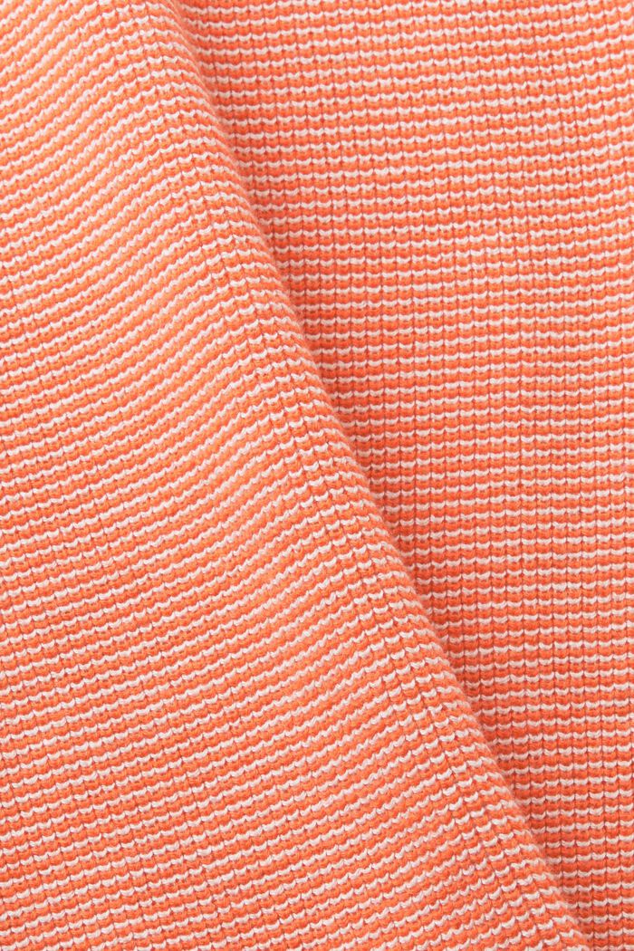 Pull-over rayé à col montant, ORANGE RED, detail image number 5