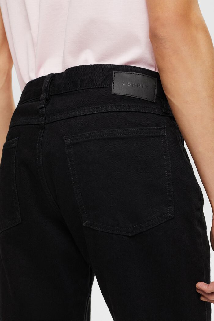Jeans mit geradem Bein aus nachhaltiger Baumwolle, BLACK DARK WASHED, detail image number 4