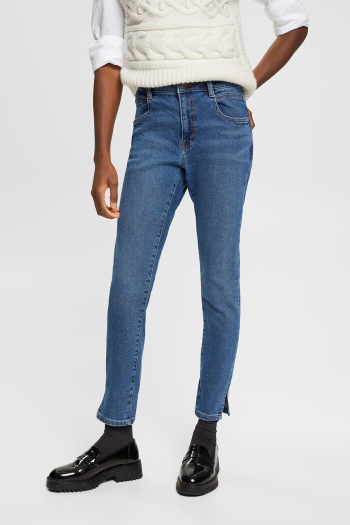 High-Rise-Jeans im Slim Fit, BLUE MEDIUM WASHED, detail image number 0