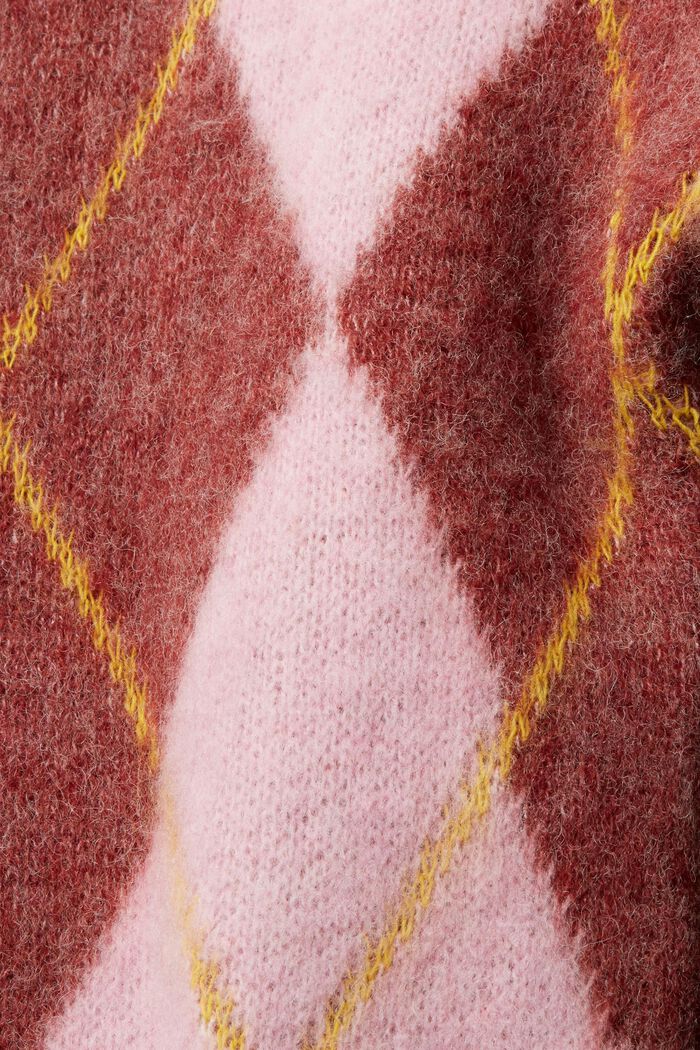 Pullover aus Wollmix mit Argyle-Muster, LIGHT PINK, detail image number 5