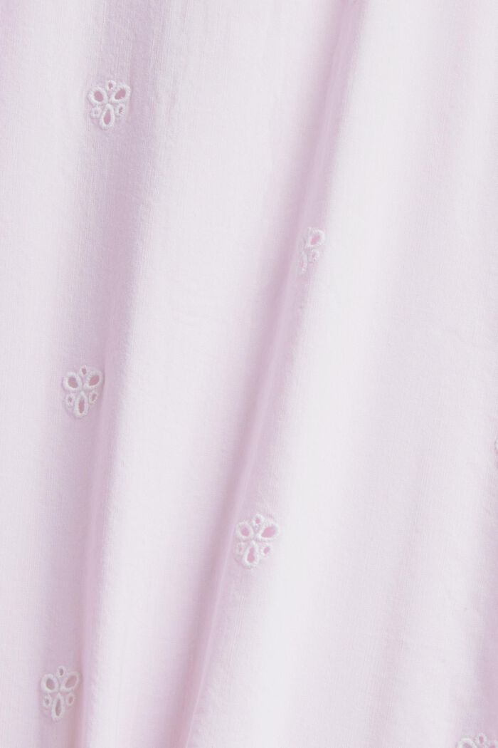 Bluse mit Lochstickmuster, LENZING™ ECOVERO™, PINK, detail image number 4