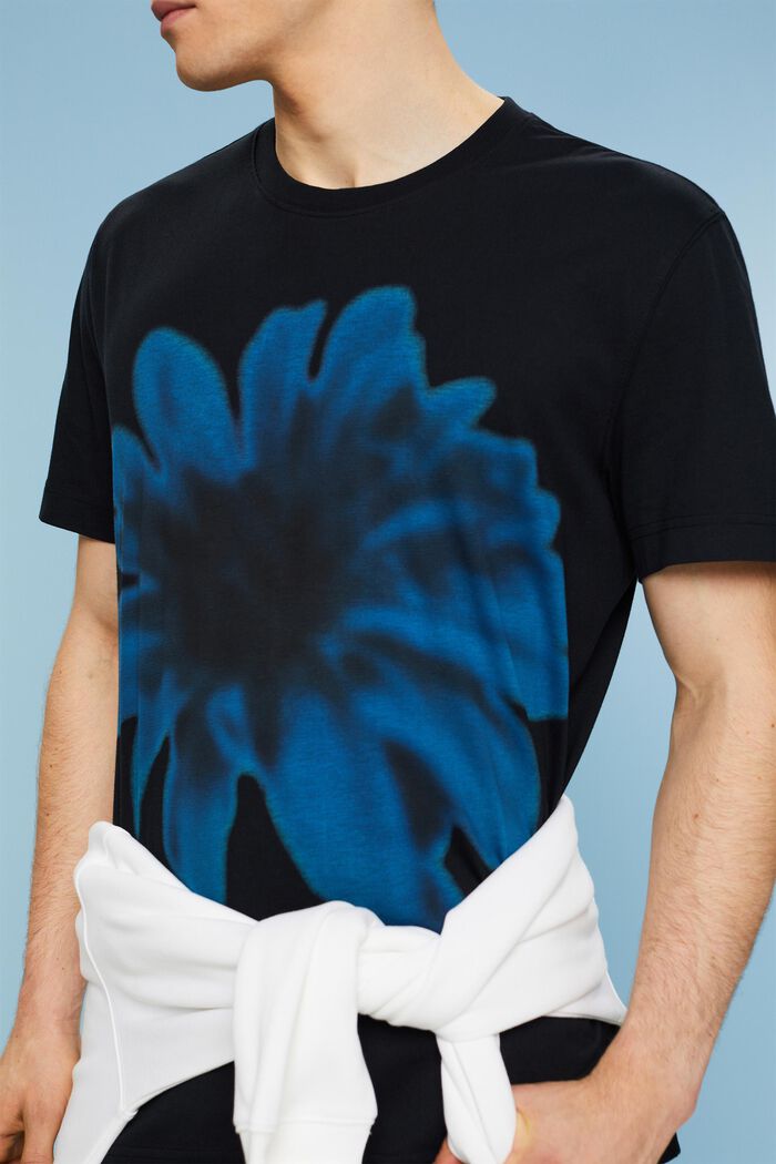 T-shirt à imprimé en coton Pima, BLACK, detail image number 3