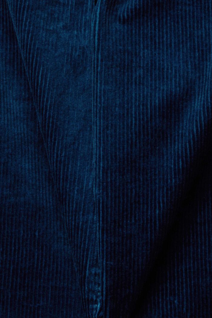 Pantalon en velours côtelé à taille mi-haute, PETROL BLUE, detail image number 1