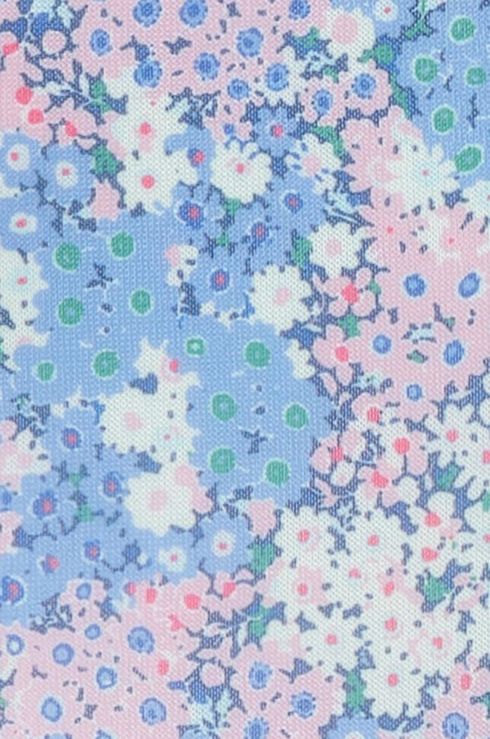 Robe maxi longueur en mesh ornée d’un imprimé all-over à fleurs, LIGHT BLUE, detail image number 3