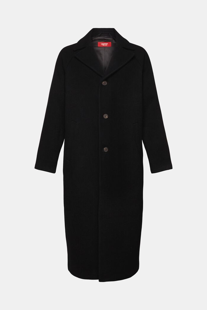Manteau en laine mélangée, BLACK, detail image number 6
