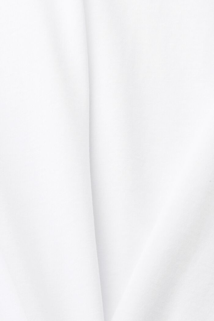T-shirt en coton à fleur brodée, OFF WHITE, detail image number 5