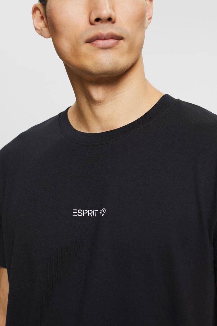 T-Shirt mit Rückenprint, 100% Bio-Baumwolle, BLACK, detail image number 1