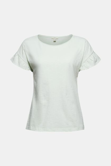 T-Shirt mit Volants, Organic Cotton