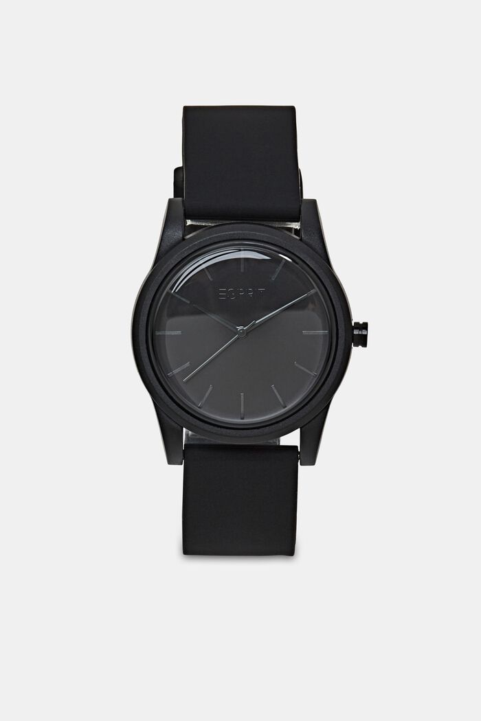 Uhr mit Gummiarmband, BLACK, detail image number 0
