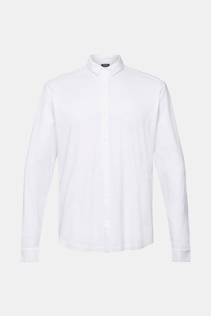 Hemd aus Jersey, 100% Baumwolle, WHITE, detail image number 5