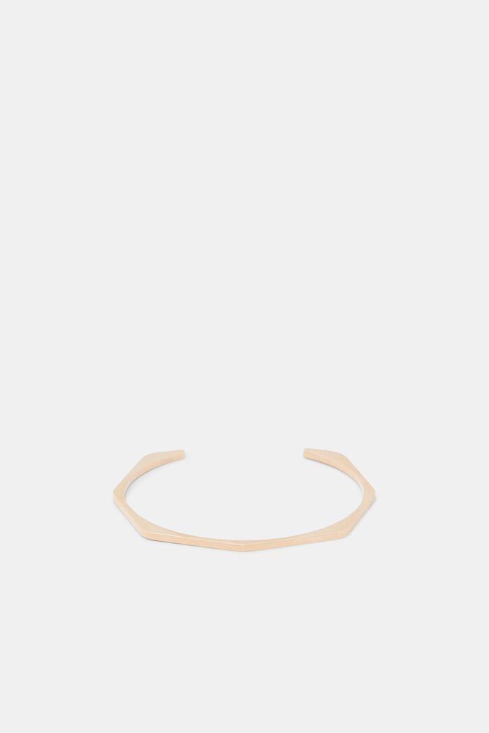 Bracelet rigide de forme angulaire, acier inoxydable, ROSEGOLD, detail image number 0