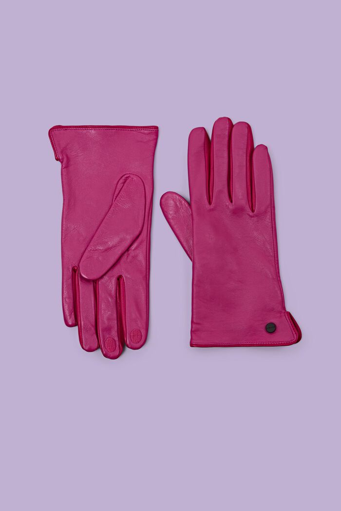 Handschuhe aus Leder, PINK FUCHSIA, detail image number 0