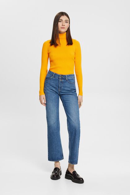 Ausgestellte Cropped-Mid-Rise-Stretchjeans