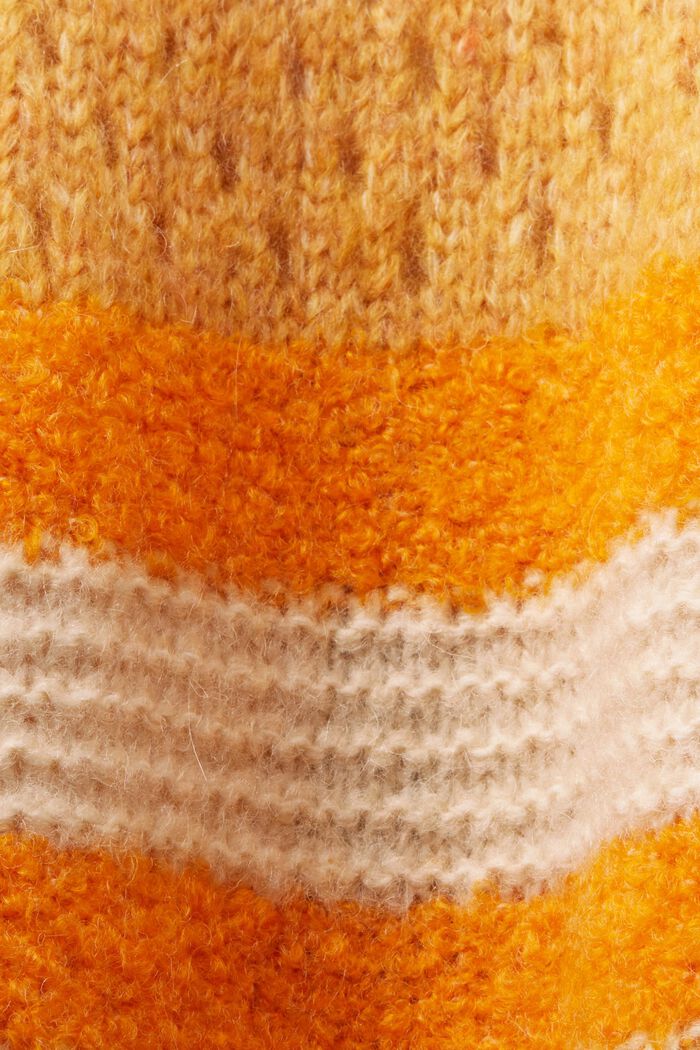 Cardigan long en laine mélangée muni d’une ceinture, GOLDEN ORANGE, detail image number 4