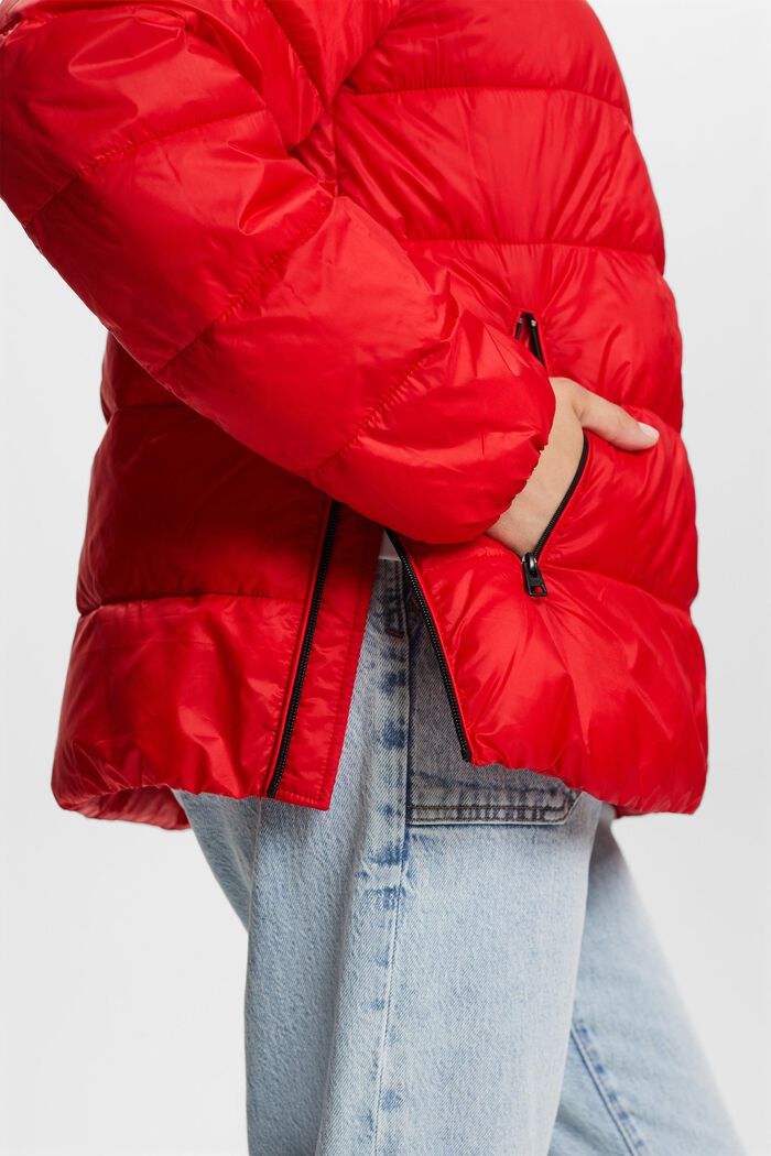 Recyclée : la veste matelassée à capuche, RED, detail image number 2