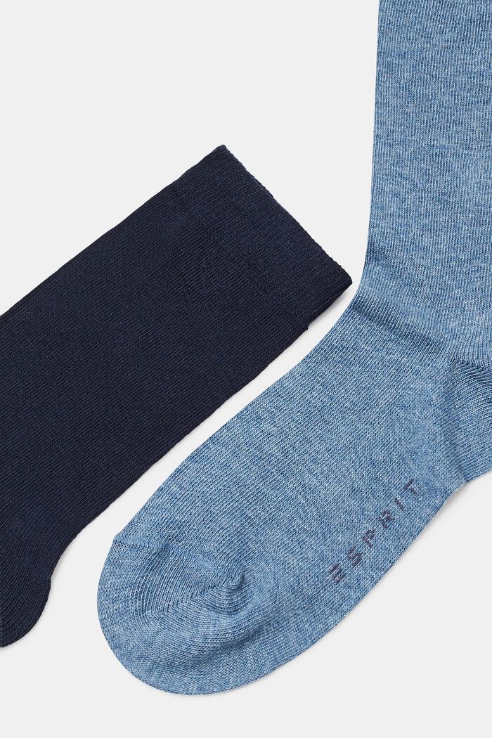 5er-Pack einfarbige Socken, BLUE/GREY/WHITE, detail image number 1