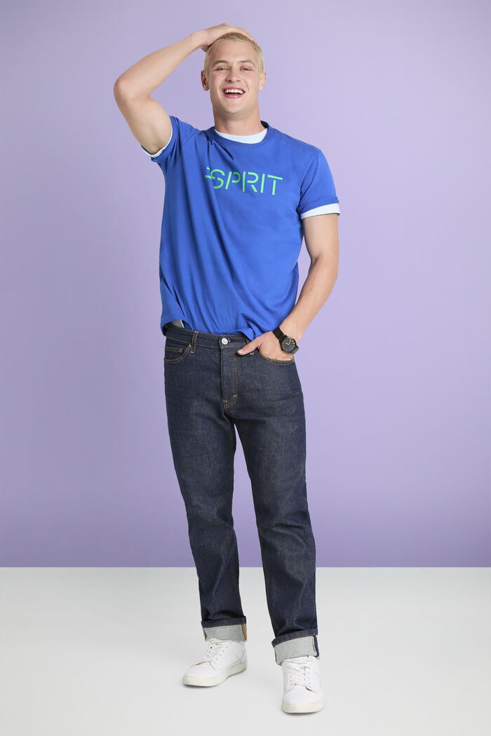 T-shirt en jersey de coton unisexe à logo, BRIGHT BLUE, detail image number 4