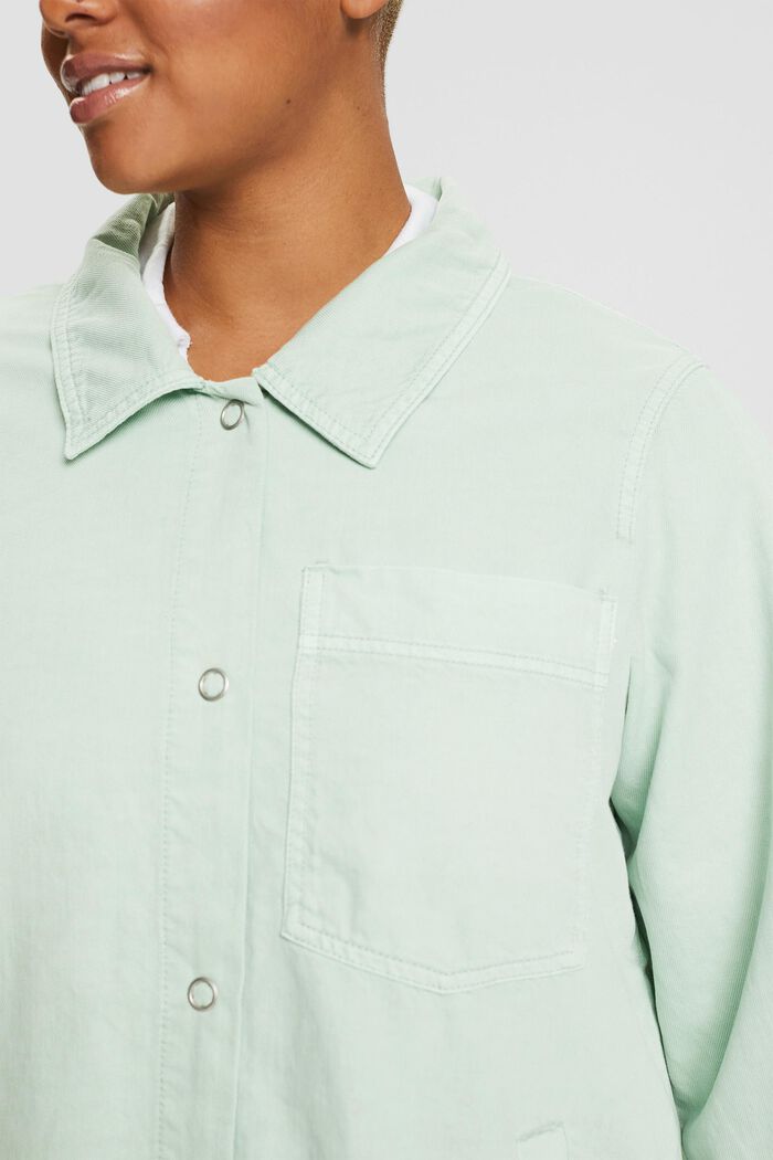 Modèle CURVY à teneur en TENCEL™ : Veste chemise, DUSTY GREEN, detail image number 2