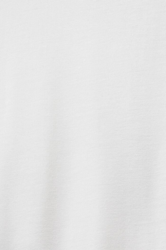 V-T-Shirt mit Metallic-Print aus Viskose, OFF WHITE, detail image number 5